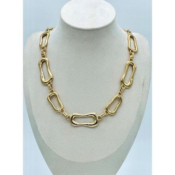 Camila Coelho Jewelry - NWT Gorgeous Rare Gemilli Molten Links Gold Necklace